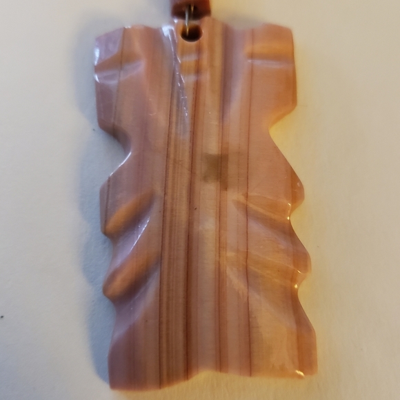 Vintage Carved Stone Tribal Necklace - Picture 5 of 11